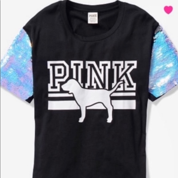 (SOLD) Victoria Secret PINK Sequin Shirt - Picture 1 of 3